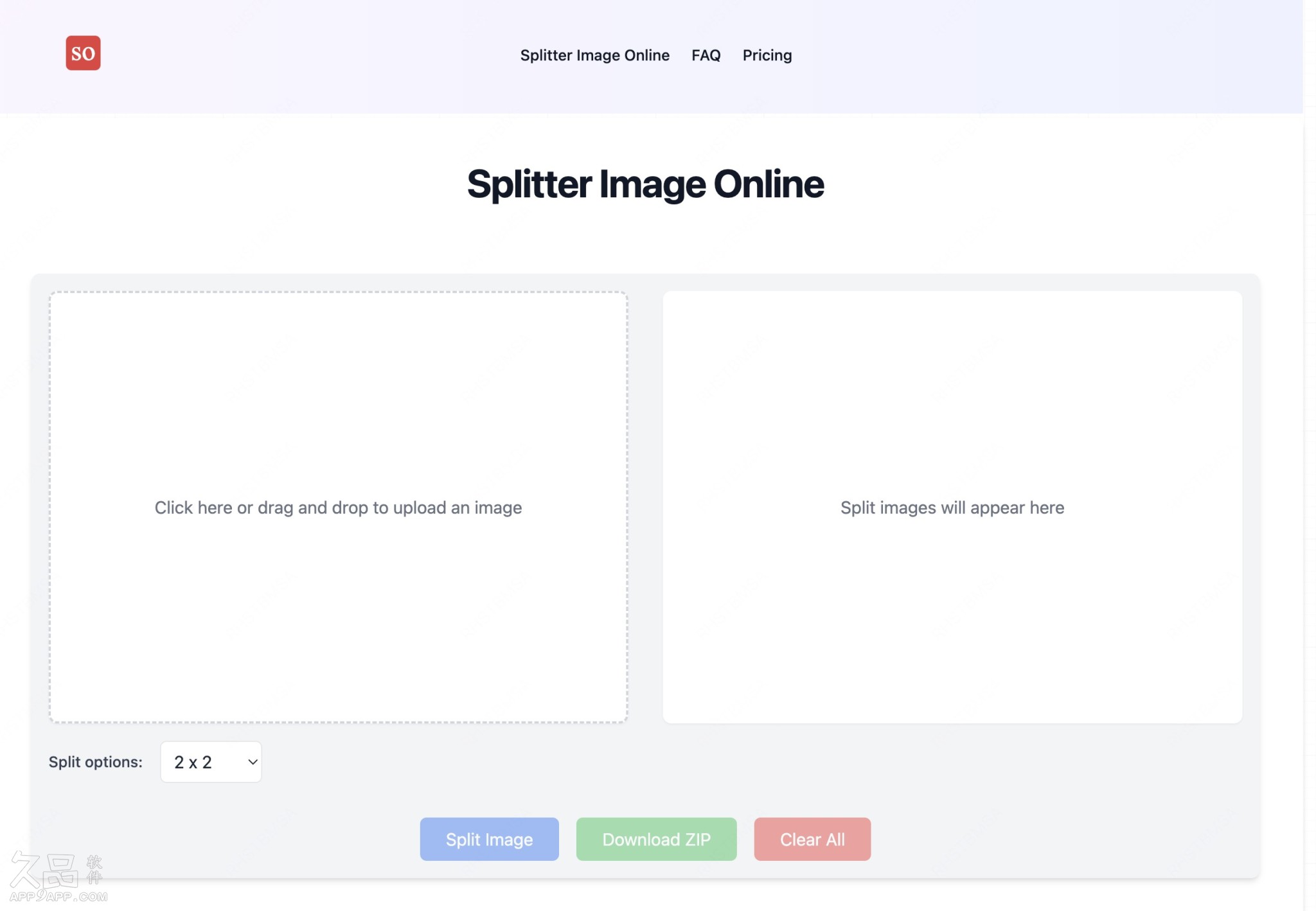 Splitterimage.online 在线进行图片分割